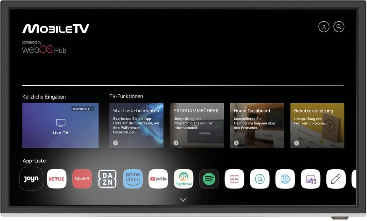 Smart WebOS 19'' - 47 cm - 12V / 24 V / 230V - TV CONNECTE pour Camping Car/Caravanes/WiFi - Bluetooth - Lecteur DVD - Triple Tuner - Garantie 3 Ans (24'')