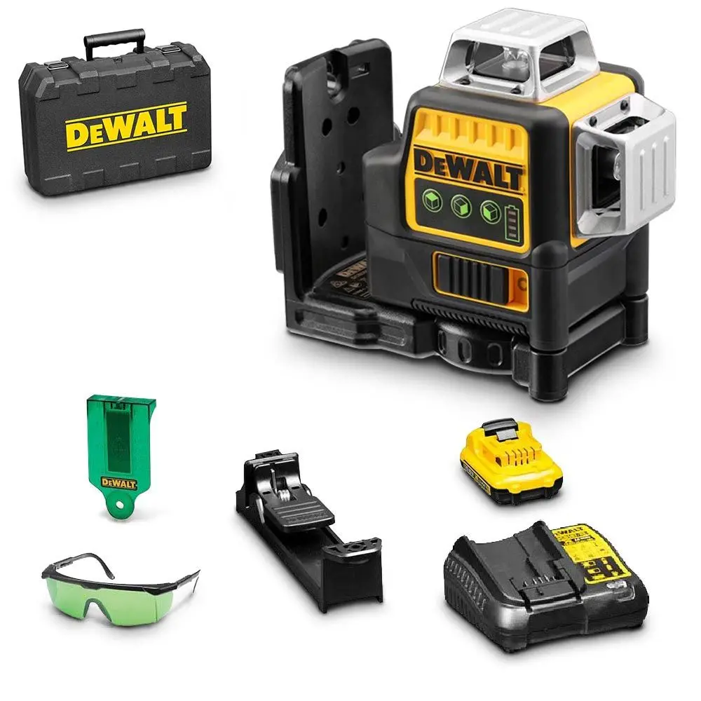 DEWALT 3 X 360 MULTI-LINE LASER LEVEL GREEN KIT DCE089D1G-XE