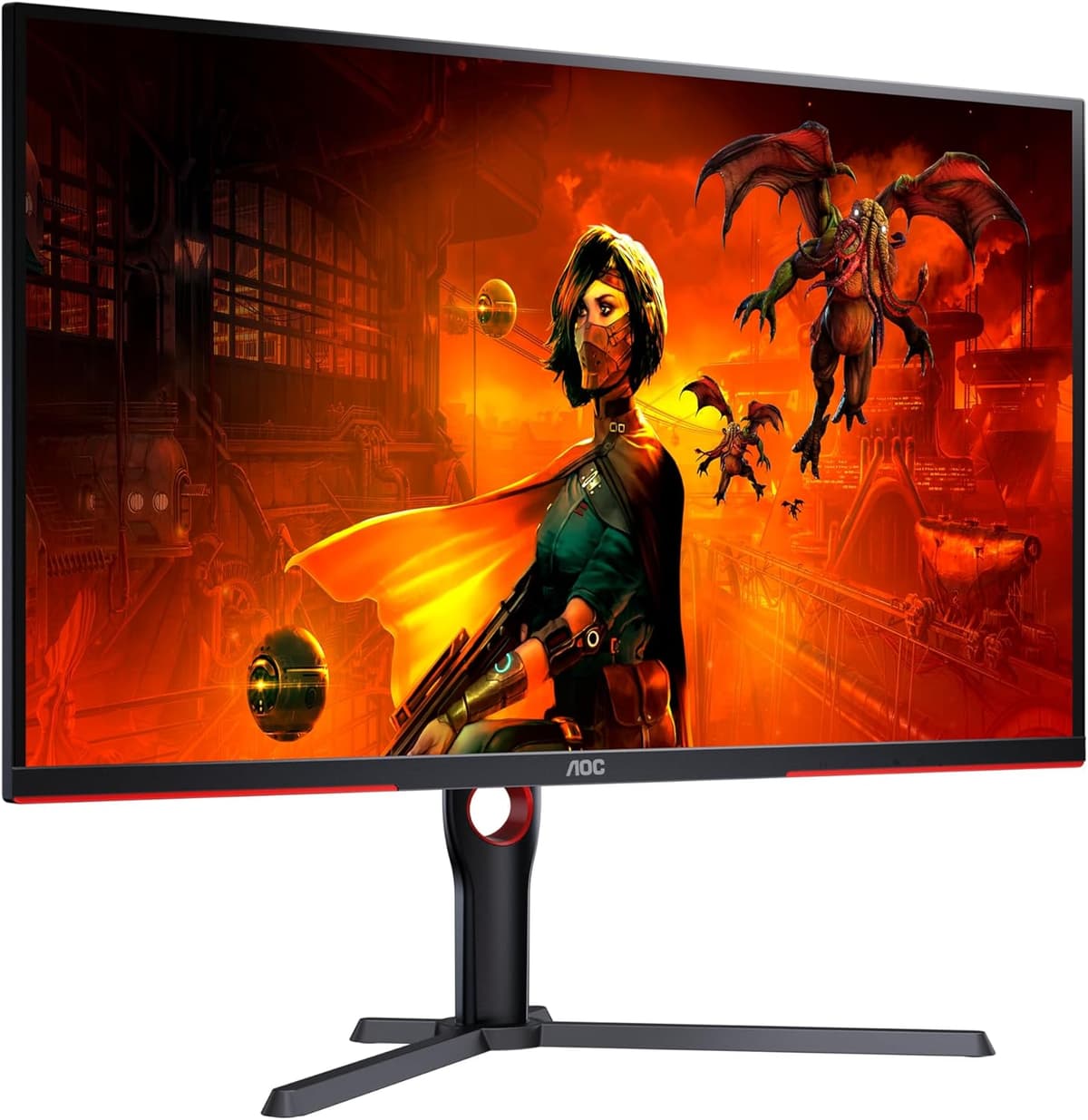 AOC Gaming U32G3X Moniteur 4K UHD 32, 144 Hz, IPS, 1 ms GTG, G-Sync, Low Input Lag, HDR400, hauteur réglable (3840 x 2160, HDMI 2.1 / DP 1.4)